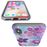For iPhone XS & X Case Tough Protective Cover Flower Swirls | iCoverLover Australia