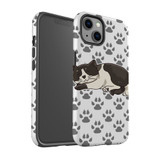 For iPhone 13 Case, Protective Back Cover, Tuxedo Cat | iCoverLover Australia