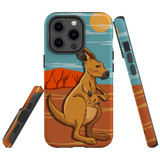 For iPhone 13 Pro Max Case, Protective Back Cover, Kangaroo Illustration | iCoverLover Australia
