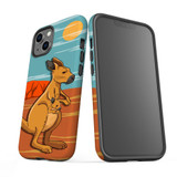 For iPhone 13 Case, Protective Back Cover, Kangaroo Illustration | iCoverLover Australia