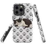 For iPhone 13 Pro Max Case, Protective Back Cover, Tuxedo Cat | iCoverLover Australia