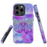 For iPhone 13 Pro Case, Protective Back Cover, Butterfly A Bit Magical Enchanted | iCoverLover Australia