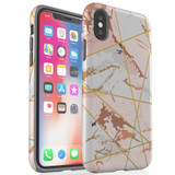 For iPhone XS & X Case Tough Protective Cover Marble Patterned | iCoverLover Australia