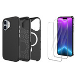 iCoverLover For iPhone 17 Case Compatible with MagSafe Tough Black + 2X Screen Protectors | iCoverLover Australia