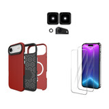 iCoverLover For iPhone Air Case Compatible with MagSafe Tough Red + 2X Screen + 2X Camera Lens Protectors | iCoverLover Australia