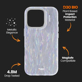 For iPhone 16 Pro Max EFM Volta Case with D3O Bio Compatible with MagSafe Cover, Pearl | iCoverLover Australia