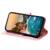 For iPhone 17 Wallet Case - Protective Embossed Floral PU Leather Cover, Rose Gold | iCoverLover Australia