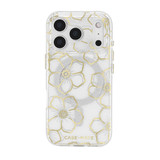 For iPhone 17 Pro Case-Mate Floral Gems Compatible with MagSafe Cover Gold | iCoverLover Australia