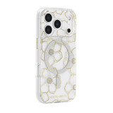 For iPhone 17 Pro Case-Mate Floral Gems Compatible with MagSafe Cover Gold | iCoverLover Australia