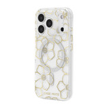 For iPhone 17 Pro Case-Mate Floral Gems Compatible with MagSafe Cover Gold | iCoverLover Australia