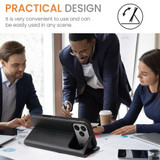 For iPhone 17 Pro Case, Leather, Flip Wallet Folio Cover, Stand, Black | iCoverLover Australia