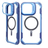 For iPhone 16 Pro Case, Clear Acrylic with Lens Holder, Compatible with MagSafe Cover, Blue | iCoverLover Australia