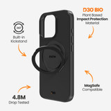For iPhone 16 Pro Max EFM Alta Case with D3O Bio Compatible with MagSafe Cover, Black | iCoverLover Australia