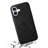 For iPhone 16 Plus Case, Smooth Textured PU Leather Compatible with MagSafe Cover, Black | iCoverLover Australia
