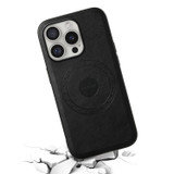 For iPhone 16 Pro Case, Smooth Textured PU Leather Compatible with MagSafe Cover, Black | iCoverLover Australia