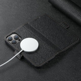 For iPhone 16 Pro Case Leather Flip Wallet Cover Stand Compatible with MagSafe Black | iCoverLover Australia