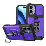 For iPhone 16 Plus Case, Protective Camera Shield, Card Slot Armour Cover, Purple | iCoverLover Australia