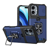 For iPhone 16 Case, Protective Camera Shield, Card Slot Armour Cover, Blue | iCoverLover Australia