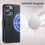 For iPhone 16 Pro Max Case Leather Flip Wallet Cover Stand Compatible with MagSafe Black | iCoverLover Australia