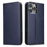 For iPhone 16 Pro Max Case, Leather, Flip Wallet Folio Cover, Stand, Blue | iCoverLover Australia