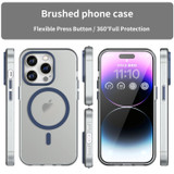For iPhone 16 Pro Case, Frosted Translucent MagSafe Compatible Cover, Dark Blue | iCoverLover Australia