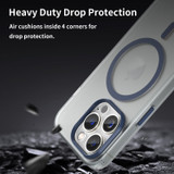 For iPhone 16 Pro Case, Frosted Translucent MagSafe Compatible Cover, Dark Blue | iCoverLover Australia
