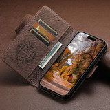 For iPhone 16 Plus Case Leather Flip Wallet Cover Stand Compatible with MagSafe Brown | iCoverLover Australia