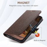 For iPhone 16 Case Leather Flip Wallet Cover Stand Compatible with MagSafe Brown | iCoverLover Australia