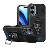 For iPhone 16 Case, Protective Camera Shield, Card Slot Armour Cover, Black | iCoverLover Australia