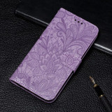 For iPhone 16 Pro Max Case, Floral Lace Pattern PU Leather Wallet Cover, Purple | iCoverLover Australia