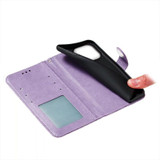 For iPhone 16 Pro Max Case, Floral Lace Pattern PU Leather Wallet Cover, Purple | iCoverLover Australia