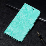For iPhone 16 Pro Max Case, Floral Lace Pattern PU Leather Wallet Cover, Green | iCoverLover Australia