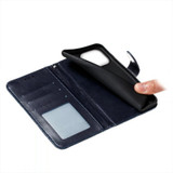 For iPhone 16 Pro Max Case, Floral Lace Pattern PU Leather Wallet Cover, Dark Blue | iCoverLover Australia