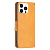 For iPhone 16 Pro Case, Lambskin Texture PU Leather Folio Wallet Cover, Light Brown | iCoverLover Australia
