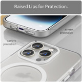 For iPhone 16 Pro Max Case, Frosted Translucent MagSafe Compatible Cover, White | iCoverLover Australia