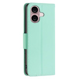 For iPhone 16 Plus Case, Lychee Texture Folio PU Leather Wallet Cover, Green | iCoverLover Australia