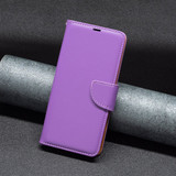 For iPhone 16 Plus Case, Lychee Texture Folio PU Leather Wallet Cover, Purple | iCoverLover Australia