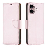 For iPhone 16 Plus Case, Lychee Texture Folio PU Leather Wallet Cover, Rose Gold | iCoverLover Australia