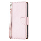 For iPhone 16 Pro Max Case, Lychee Texture Folio PU Leather Wallet Cover, Rose Gold | iCoverLover Australia
