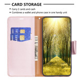 For iPhone 16 Pro Max Case, Lychee Texture Folio PU Leather Wallet Cover, Rose Gold | iCoverLover Australia