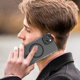 For iPhone 16 Plus Case, Frosted Translucent MagSafe Compatible Cover, Black | iCoverLover Australia