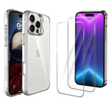 iCoverLover For iPhone 16 Pro Case + [2-Pack] Tempered Glass Screen Protector, Clear | iCoverLover Australia