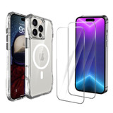 iCoverLover For iPhone 16 Pro Max Case Compatible with MagSafe + [2-Pack] Tempered Glass Screen Protectors, Clear | iCoverLover Australia