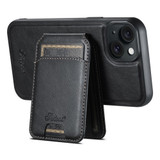 For iPhone 15 Plus Case Elegant Detachable Compatible with MagSafe Wallet Cover Black | iCoverLover Australia