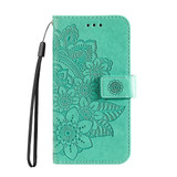 For iPhone 16 Plus Case, Flower Mandala PU Leather Folio Wallet Cover, Green | iCoverLover Australia