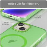 For iPhone 16 Plus Case, Frosted Translucent MagSafe Compatible Cover, Green | iCoverLover Australia