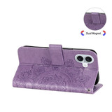 For iPhone 16 Plus Case, Flower Mandala PU Leather Folio Wallet Cover, Light Purple | iCoverLover Australia