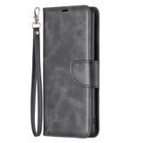 For iPhone 16 Case, Lambskin Texture PU Leather Folio Wallet Cover, Black | iCoverLover Australia