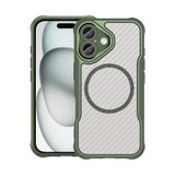 For iPhone 16 Case, Carbon Textured MagSafe Compatible Cover,Green | iCoverLover Australia