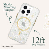 For iPhone 15 Pro Case-Mate Rifle Paper MagSafe Cover, Petite Fleurs | iCoverLover Australia